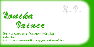 monika vainer business card